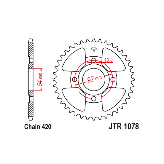 Kit chaine EK CHAIN racing acier YAMAHA TZR 50 2003 - 2012
