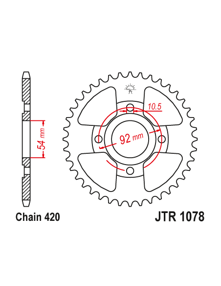 Kit chaine EK CHAIN racing acier YAMAHA TZR 50 2003 - 2012