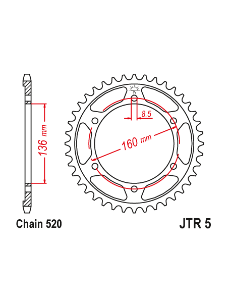 Kit chaine EK CHAIN renforcée acier APRILIA PEGASO 650 1990 - 2013