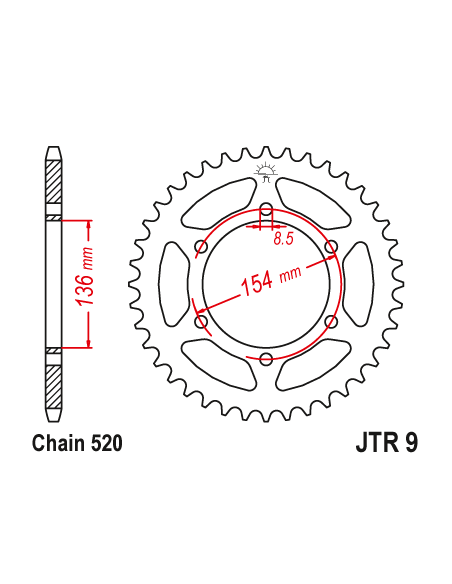 Kit chaine EK CHAIN renforcée acier BMW G 650 X COUNTRY 2007 - 2009