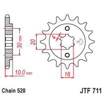 Kit chaine EK CHAIN renforcée acier CAGIVA MITO 125 1990 - 1992 2