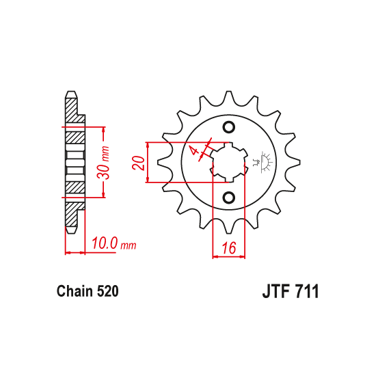 Kit chaine EK CHAIN renforcée acier CAGIVA SUPERCITY 125 1989 - 2004