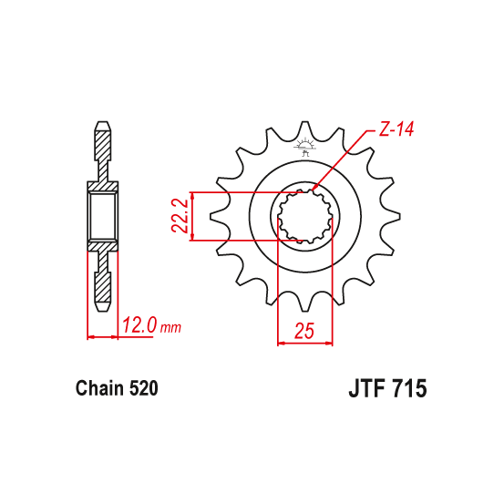 Kit chaine EK CHAIN renforcée acier GAS GAS EC 250 2001 - 2017