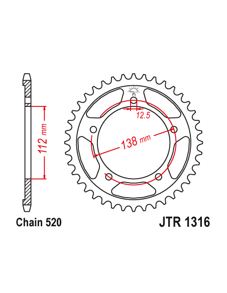 Kit chaine EK CHAIN renforcée acier HONDA NC 750 INTEGRA 2014 - 2020 - NC 750 X 2014 - 2020