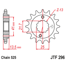 Kit chaine EK CHAIN renforcée acier HONDA XL 600 V 1989 - 1999 - XL 700 V 2008 - 2011 2