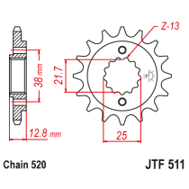 Kit chaine EK CHAIN renforcée acier KAWASAKI KLX 650 1993 - 2001 2