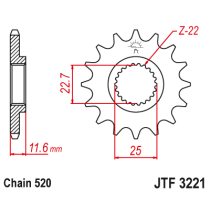 Kit chaine EK CHAIN renforcée acier POLARIS TRAIL BLAZER 330 2003 - 2014 - TRAIL BOSS 325 2000 - 2003 - 330 2003 - 2009 2