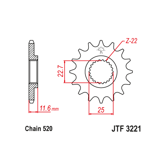 Kit chaine EK CHAIN renforcée acier POLARIS TRAIL BLAZER 330 2003 - 2014 - TRAIL BOSS 325 2000 - 2003 - 330 2003 - 2009