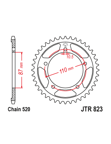 Kit chaine EK CHAIN renforcée acier SUZUKI GS 500 2001 - 2007