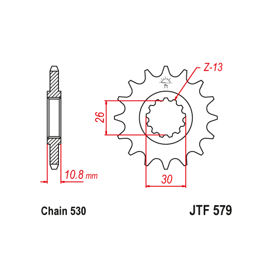Kit chaine EK CHAIN renforcée acier YAMAHA FJ 1100 1984 - 1985