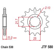 Kit chaine EK CHAIN renforcée acier YAMAHA FZR 750 1987 - 1990 2