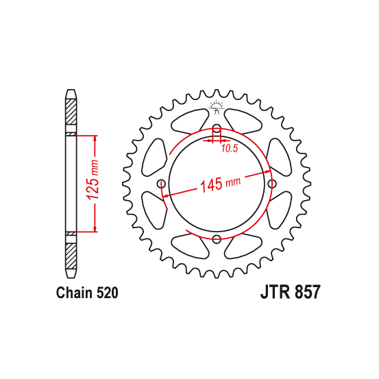 Kit chaine EK CHAIN renforcée acier YAMAHA XT 600 1990 - 2002