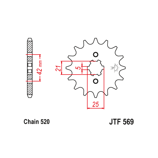 Kit chaine EK CHAIN renforcée acier YAMAHA YFM 350 RAPTOR 2005 - 2013