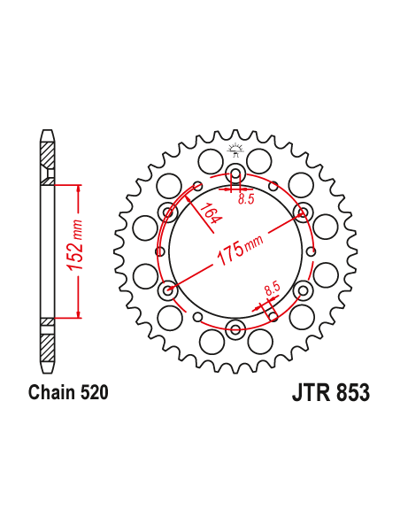 Kit chaine EK CHAIN renforcée acier YAMAHA YFM 350 WARRIOR 1989 - 2004