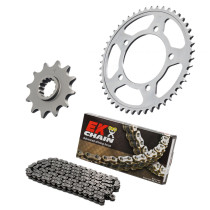 Kit chaine EK CHAIN renforcée acier YAMAHA YFZ 350 BANSHEE 1990 - 2009