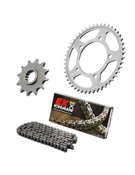 Kit chaine EK CHAIN renforcée acier YAMAHA YFZ 350 BANSHEE 1990 - 2009
