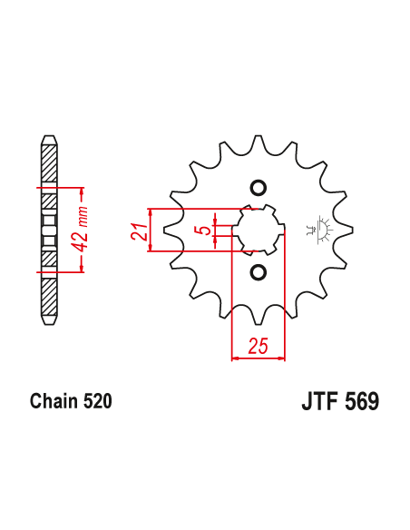 Kit chaine EK CHAIN renforcée acier YAMAHA YFZ 350 BANSHEE 1990 - 2009