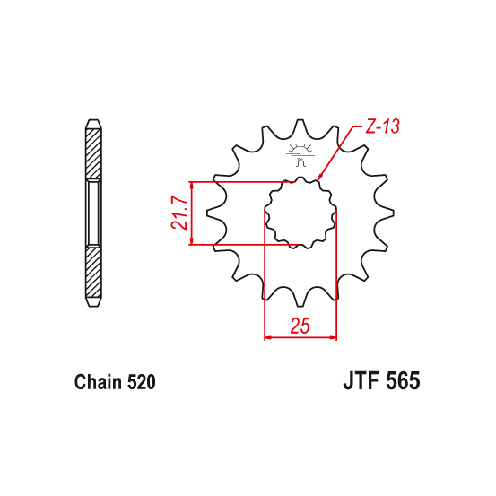 Kit chaine EK CHAIN renforcée acier YAMAHA YFZ 450 2004 - 2013
