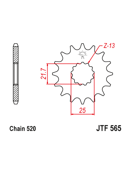 Kit chaine EK CHAIN renforcée acier YAMAHA YFZ 450 2004 - 2013