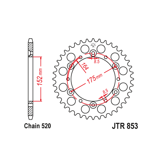 Kit chaine EK CHAIN renforcée acier YAMAHA YFZ 350 BANSHEE 1990 - 2009