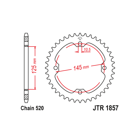 Kit chaine EK CHAIN renforcée acier YAMAHA YFZ 450 2004 - 2013