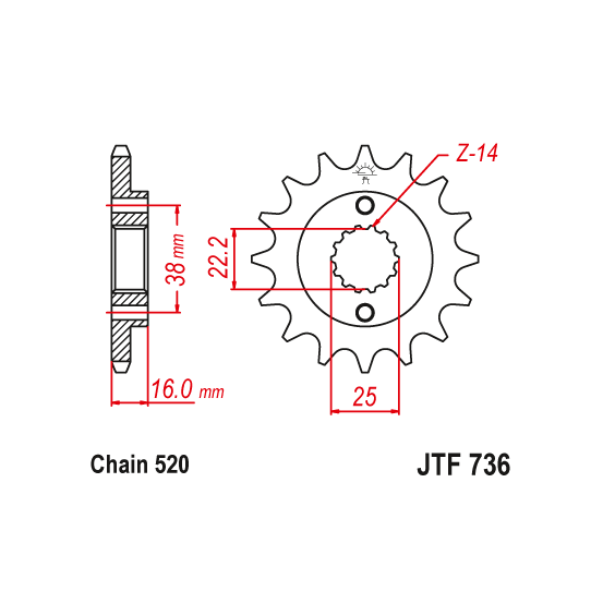 Kit chaine EK CHAIN renforcée acier DUCATI 696 MONSTER 2008 - 2014