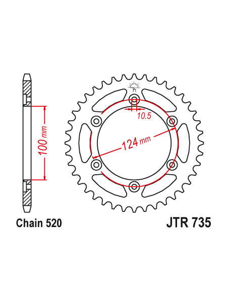 Kit chaine EK CHAIN renforcée acier DUCATI 696 MONSTER 2008 - 2014