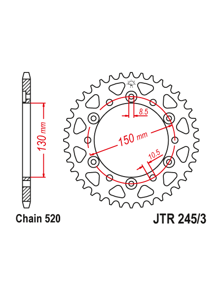 Kit chaine EK CHAIN renforcée acier HONDA NX 650 DOMINATOR 1991 - 1995