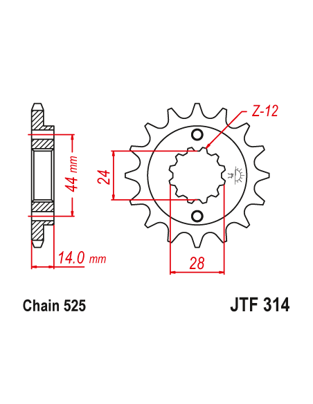 Kit chaine EK CHAIN renforcée acier HONDA XRV 750 1990 - 1992
