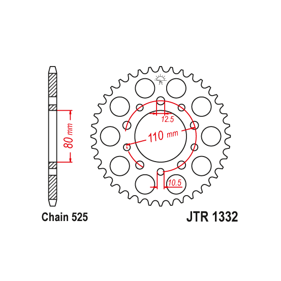 Kit chaine EK CHAIN renforcée acier HONDA XRV 750 1990 - 1992