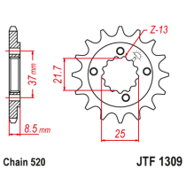 Kit chaine EK CHAIN renforcée acier POLARIS PREDATOR 500 2002 - 2013 2