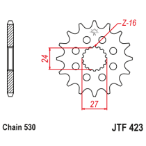 Kit chaine EK CHAIN renforcée acier SUZUKI GSX 1300 HAYABUSA 2008 - 2024 2