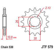 Kit chaine EK CHAIN renforcée acier YAMAHA FZ1 N 2006 - 2012 - FZ1 S 2006 - 2012 2