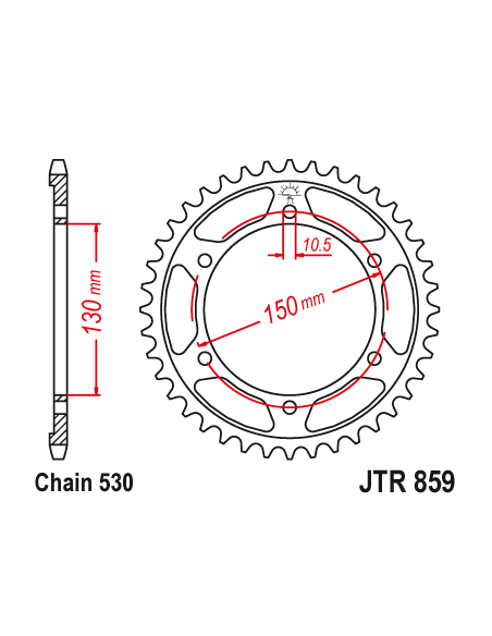 Kit chaine EK CHAIN renforcée acier YAMAHA FZR 1000 1987 - 1988