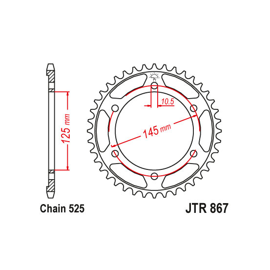 Kit chaine EK CHAIN renforcée acier YAMAHA TDM 850 1999 - 2001