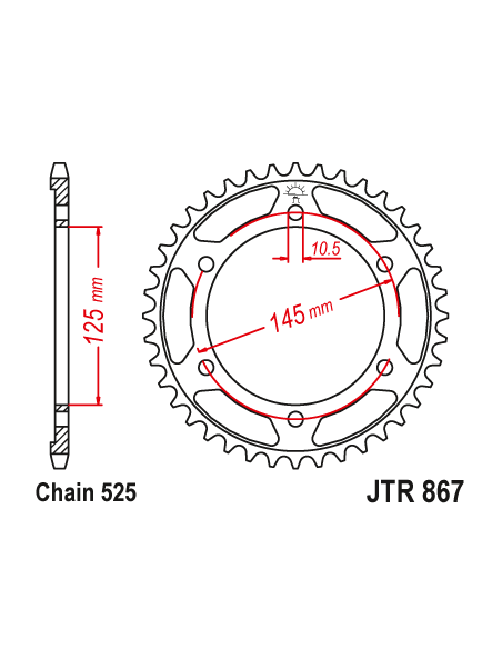 Kit chaine EK CHAIN renforcée acier YAMAHA TDM 850 1999 - 2001