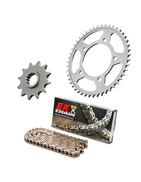 Kit chaine EK CHAIN renforcée acier YAMAHA YFZ 450 2009 - 2013 - YFZ 450 R 2009 - 2020