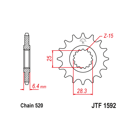 Kit chaine EK CHAIN renforcée acier YAMAHA YFZ 450 2009 - 2013 - YFZ 450 R 2009 - 2020