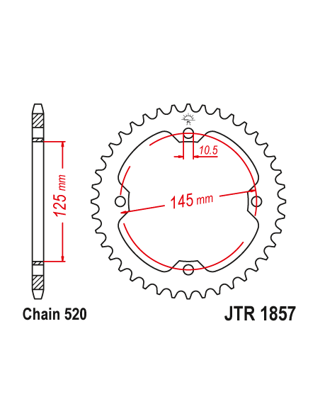 Kit chaine EK CHAIN renforcée acier YAMAHA YFZ 450 2009 - 2013 - YFZ 450 R 2009 - 2020