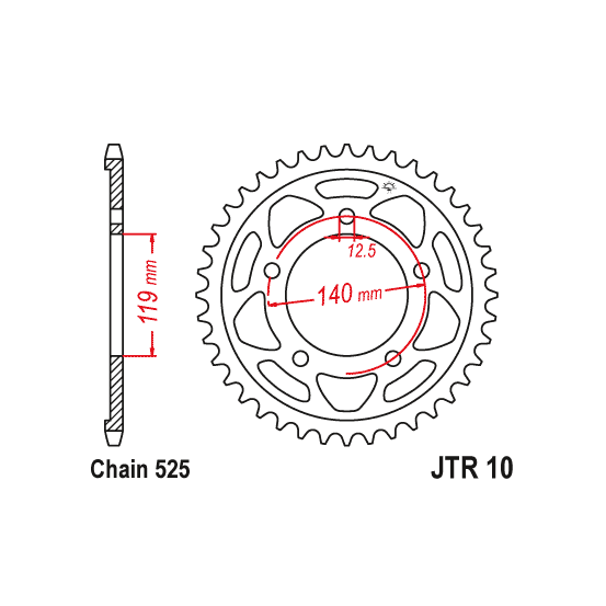 Kit chaine EK CHAIN super-renforcée acier BMW S 1000 XR 2020 - 2023