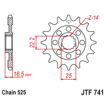 Kit chaine EK CHAIN super-renforcée acier DUCATI 1200 MONSTER 2014 - 2019 2