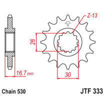 Kit chaine EK CHAIN super-renforcée acier HONDA CBF 1000 2010 - 2012 2