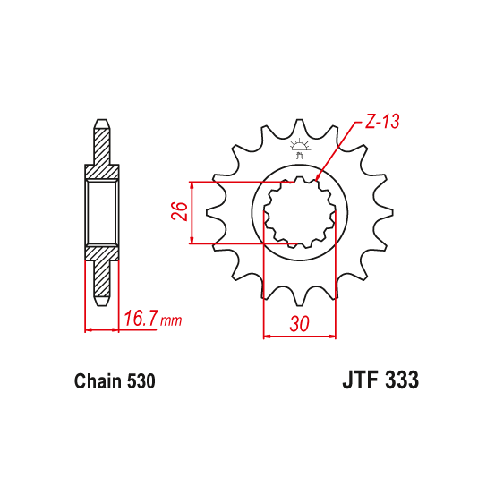 Kit chaine EK CHAIN super-renforcée acier HONDA CBF 1000 2010 - 2012