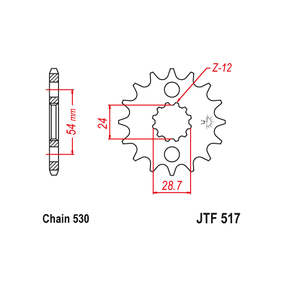 Kit chaine EK CHAIN super-renforcée acier KAWASAKI ZEPHYR 1100 1992 - 1996