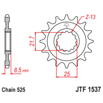 Kit chaine EK CHAIN super-renforcée acier KAWASAKI Z 900 RS 2018 - 2025 2