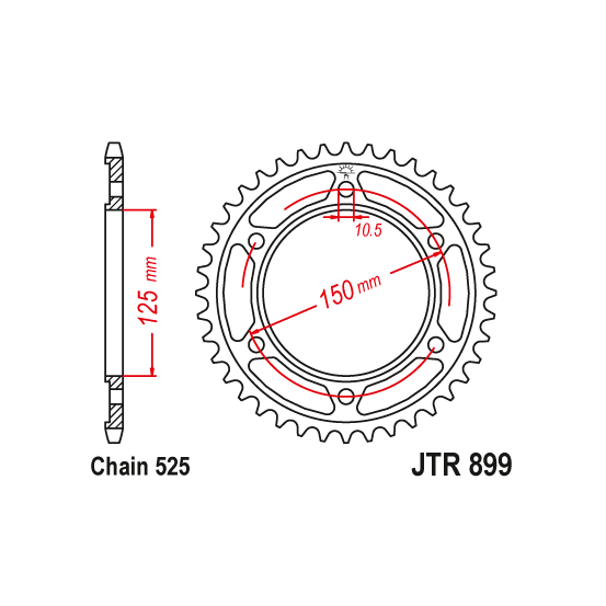 Kit chaine EK CHAIN super-renforcée acier KTM 1050 ADVENTURE 2015 - 2016
