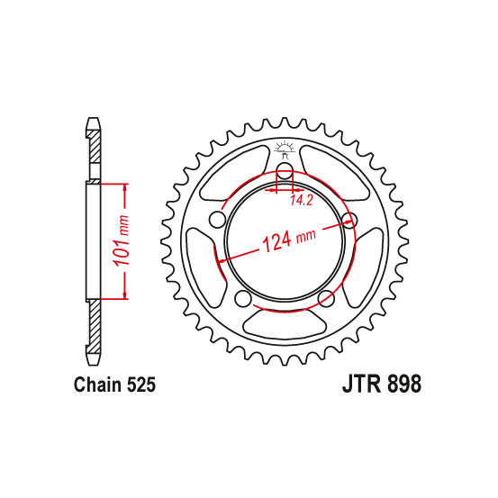 Kit chaine EK CHAIN super-renforcée acier KTM 1190 RC8 2007 - 2016