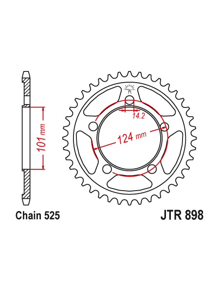 Kit chaine EK CHAIN super-renforcée acier KTM 1190 RC8 2007 - 2016