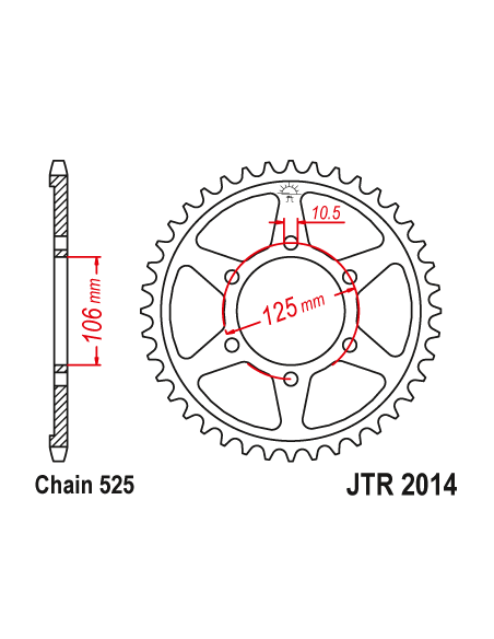 Kit chaine EK CHAIN super-renforcée acier TRIUMPH STREET TRIPLE 675 2013 - 2017