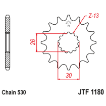 Kit chaine EK CHAIN super-renforcée acier TRIUMPH TIGER 1050 2013 - 2021 2